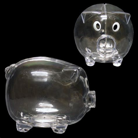 clear plastic coin bank